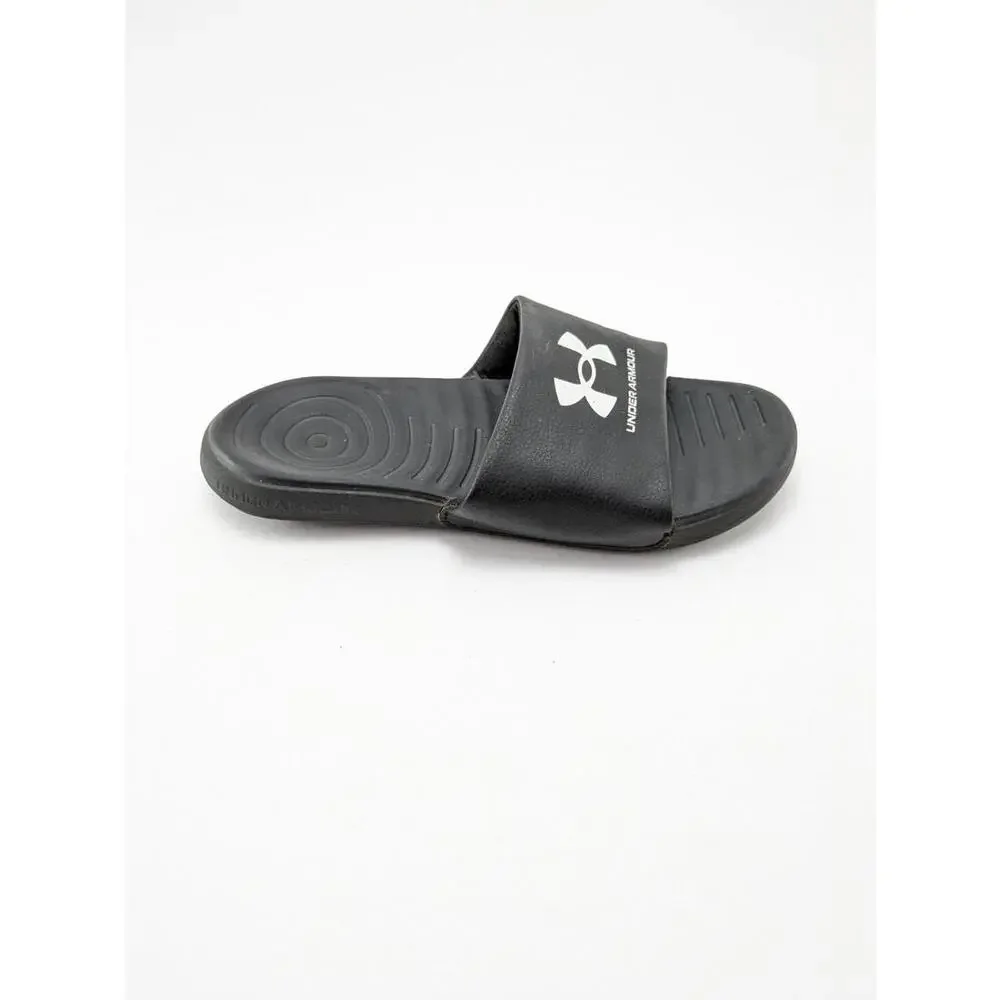 Mens Under Armour Ansa Fix Slide Black SlipOn Comfort Sandals 3023761-004 Size 7